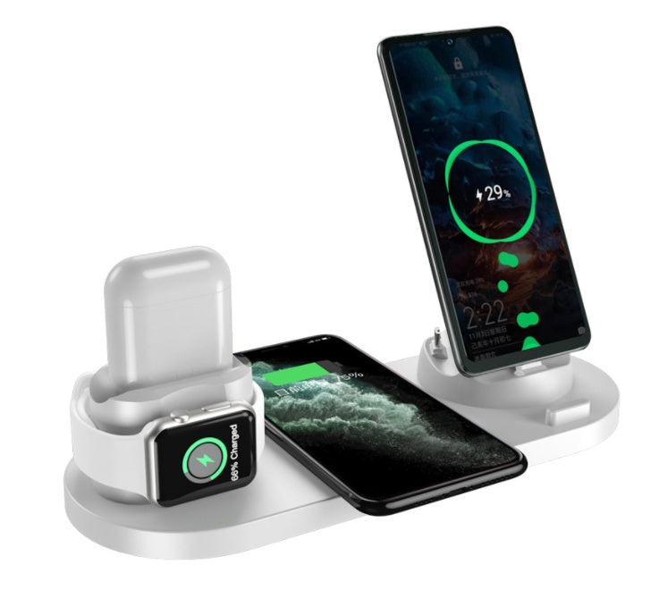 Wireless Charger Fast Charging Pad For Phone Watch 6 In 1 Charging Dock Station