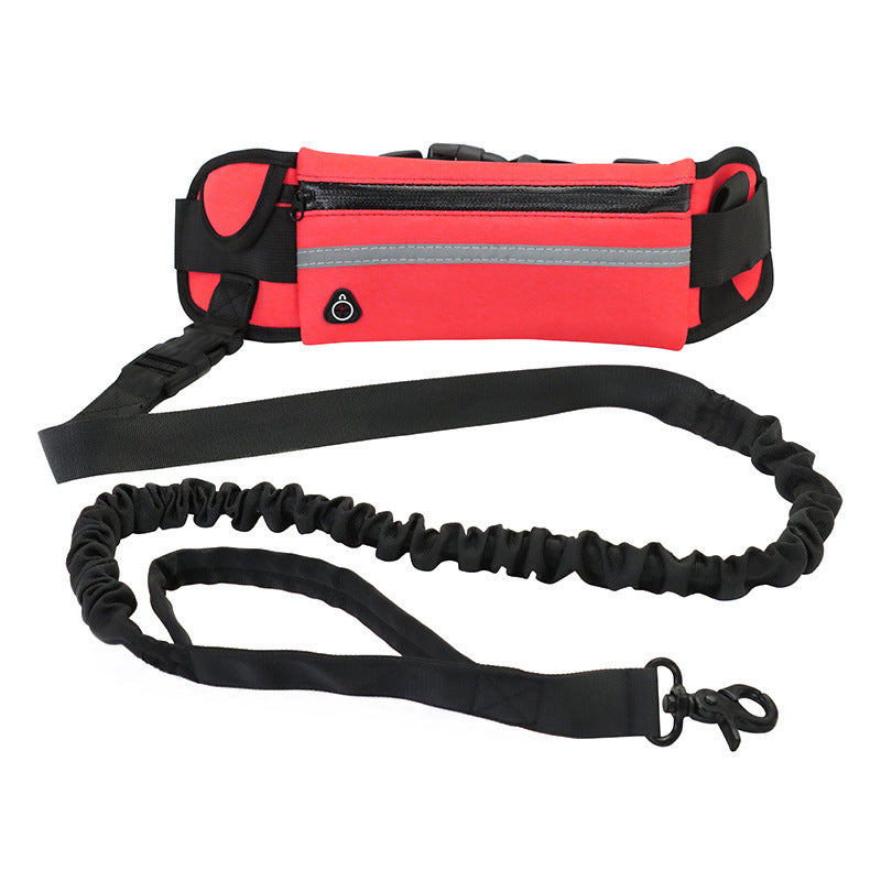 Hands Free Leash Walking And Training Belt With Shock Absorbing Bungee Up To 180lbs Large Dogs Phone Pocket And Water Bottle Holder