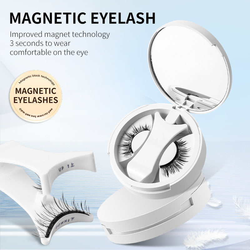 Magnetic False Eyelashes Integrated Storage Box Glue-free w/Applicator