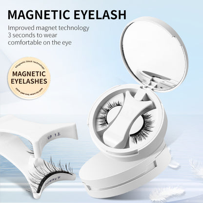 Magnetic False Eyelashes Integrated Storage Box Glue-free w/Applicator