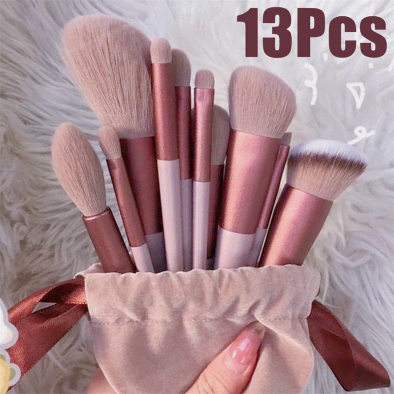 13Pcs Makeup Brush Set Blush Powder Eye Shadow Highlighter Foundation