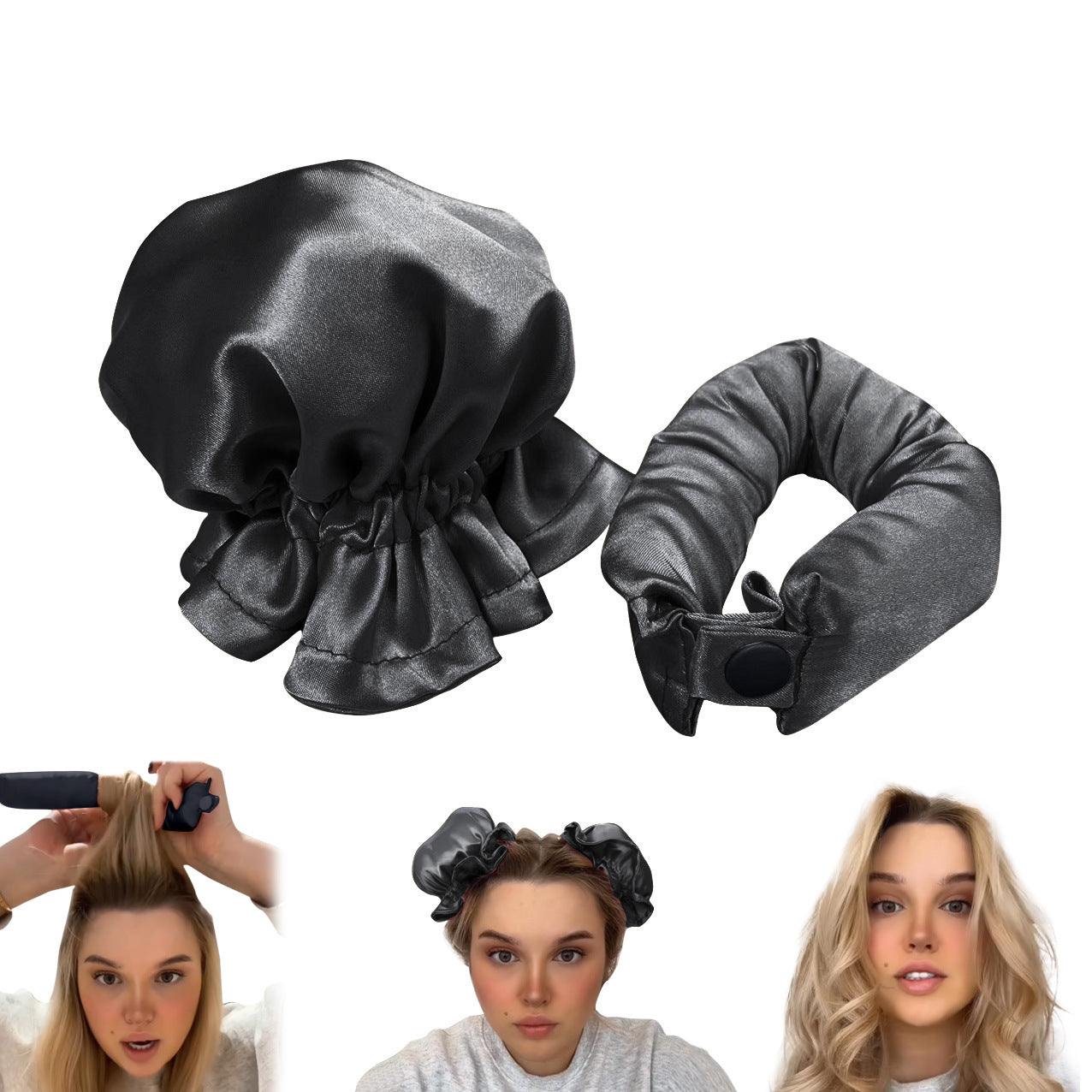Heatless Curl Stick With Cloth Cover Headband Hair Style Tools