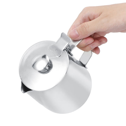 350ml Stainless Steel Coffee Latte Frothing Art Jug w/Lid