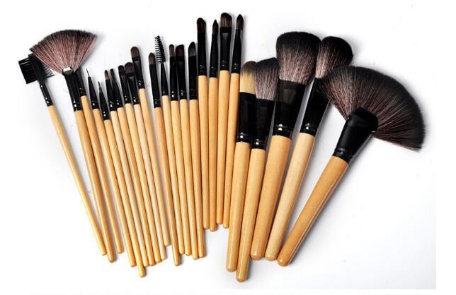 24 Pcs Makeup Brush Sets Cosmetics Eyebrow Powder Foundation Shadows Make Up Tools