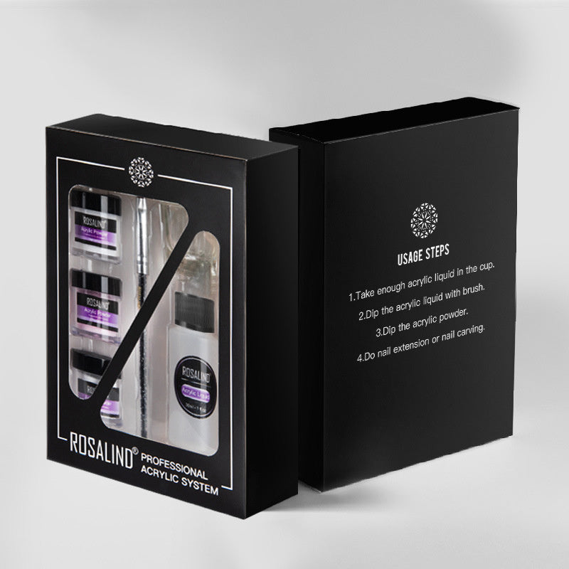 Nail Powder Acrylic Kit Liquid Extention Carving Manicure