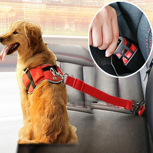 Adjustable Pet Car Seat Belt Vehicle Dog Harness Lead Clip Safety Lever Accessories