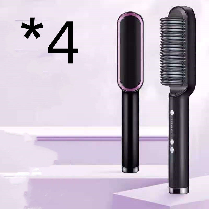 2 In 1 Hair Straightener Hot Comb Curling Electric Hair Brush