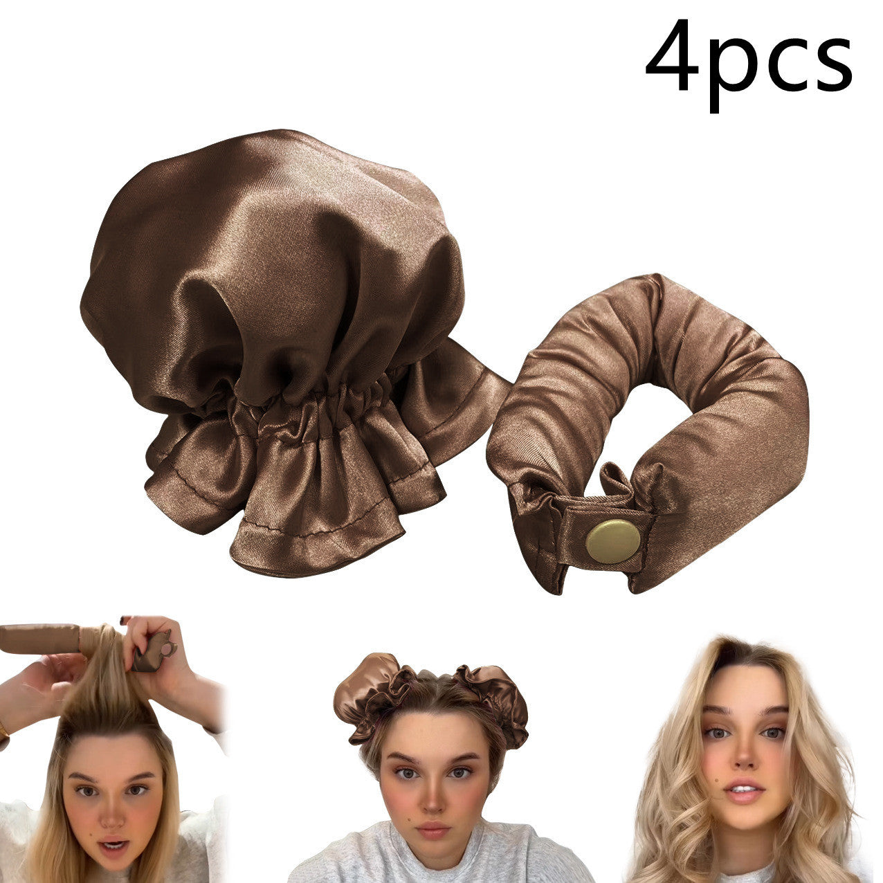 Heatless Curl Stick With Cloth Cover Headband Hair Style Tools