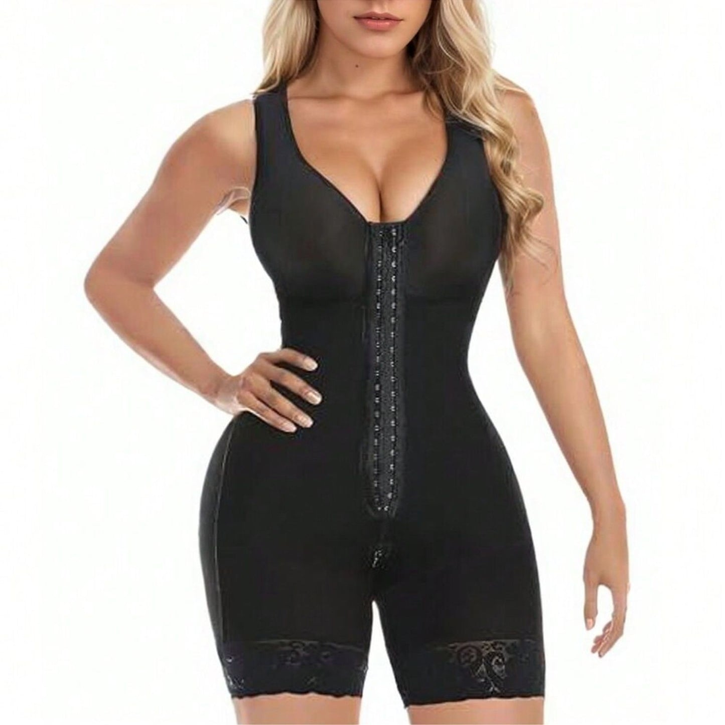 Women's Shapewear, Full Body Sculpting, Hip Lifter With Zipper Crotch
