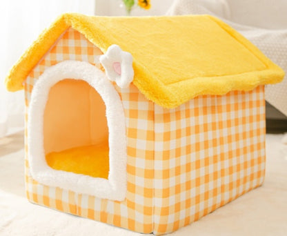 Foldable Dog House Cat Bed Winter Dog Villa Sleep Kennel Removable Nest Sofa Pets
