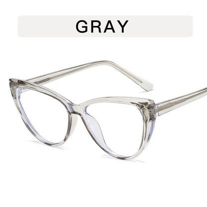 Leg Cat Eye Anti-blue Light Flat Bottom Glasses