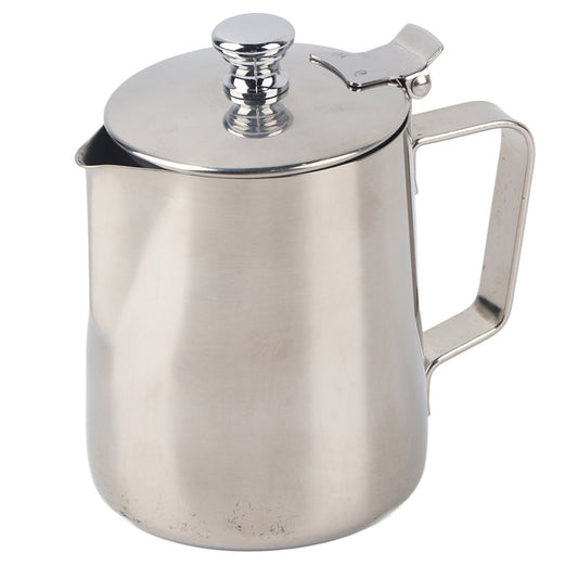 350ml Stainless Steel Coffee Latte Frothing Art Jug w/Lid