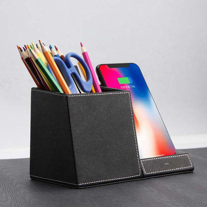 Leather Pen Holder Wireless Charger