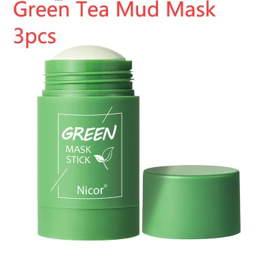 Cleansing Green Tea Mask Clay Stick Oil Control Whitening Seaweed Mask Skin Care