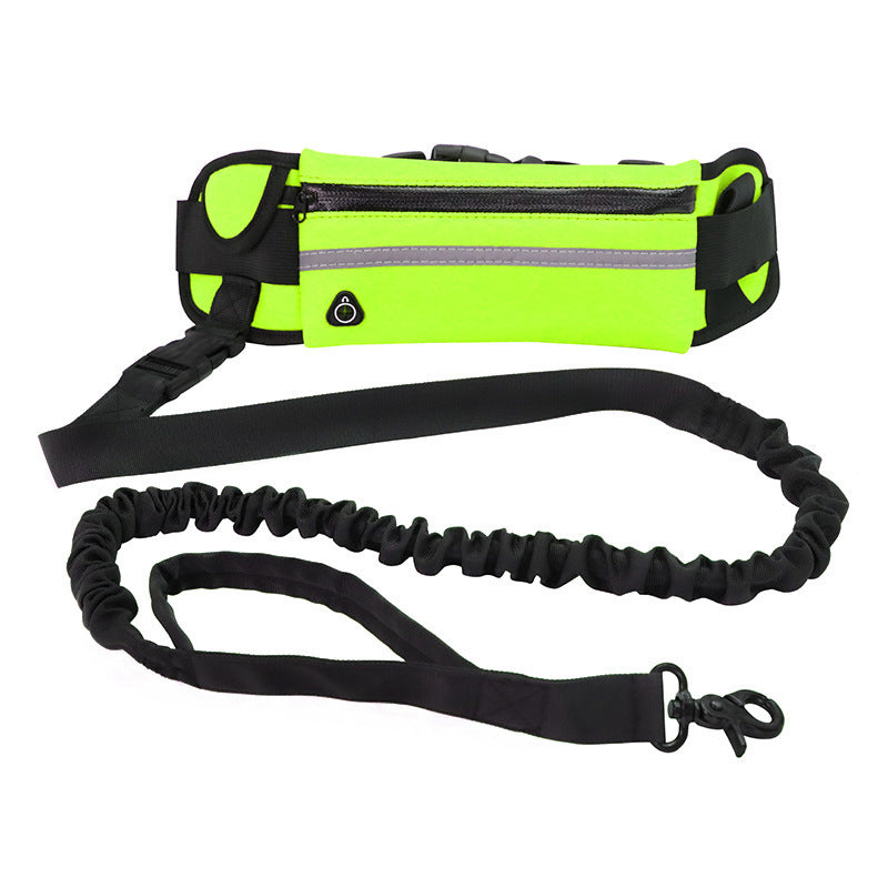 Hands Free Leash Walking And Training Belt With Shock Absorbing Bungee Up To 180lbs Large Dogs Phone Pocket And Water Bottle Holder