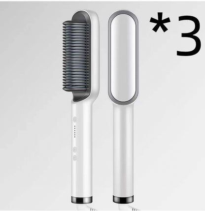 2 In 1 Hair Straightener Hot Comb Curling Electric Hair Brush