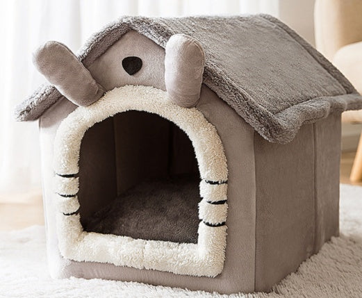 Foldable Dog House Cat Bed Winter Dog Villa Sleep Kennel Removable Nest Sofa Pets
