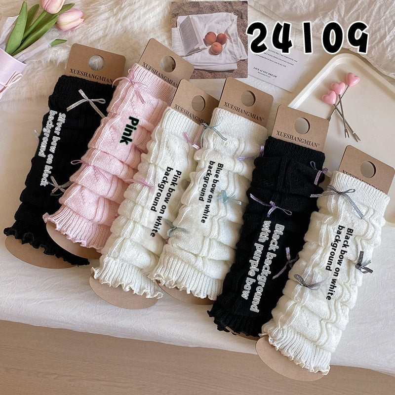 Children's Sock Autumn And Winter Style Leg Warmer Bow