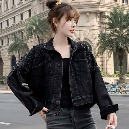 Short Denim Coat Women's Slimming