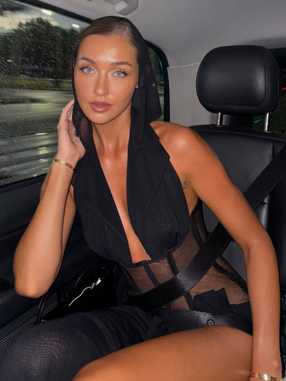 Sexy Mesh Stitching Dress