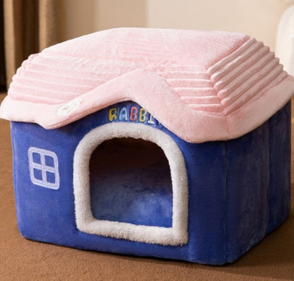 Foldable Dog House Cat Bed Winter Dog Villa Sleep Kennel Removable Nest Sofa Pets