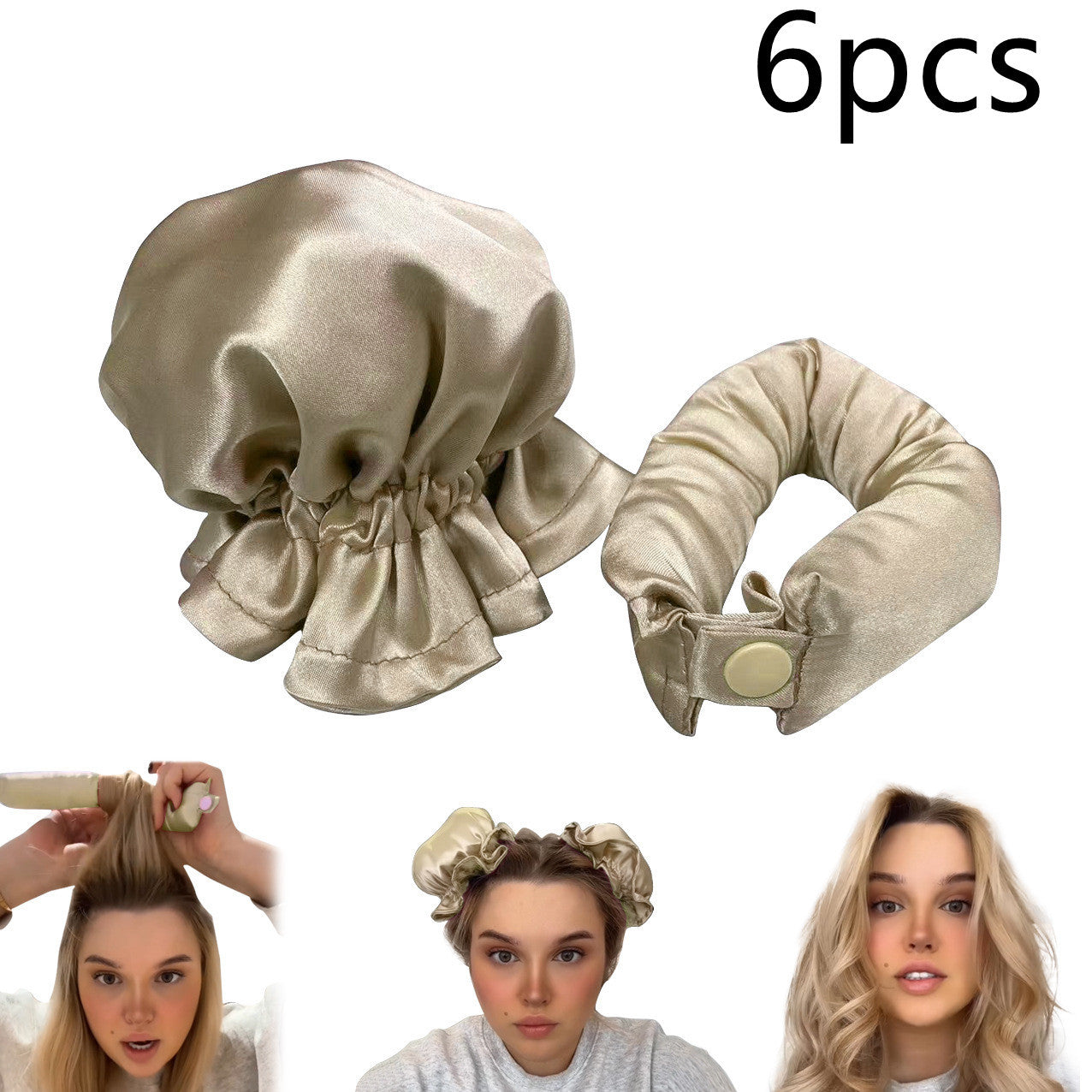 Heatless Curl Stick With Cloth Cover Headband Hair Style Tools