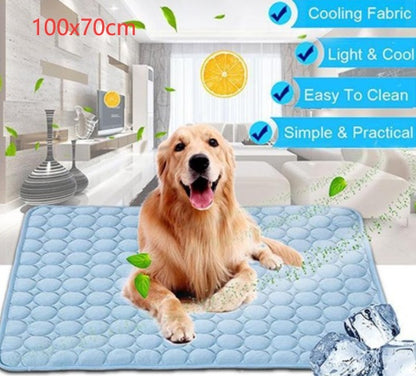 Pet Dog Cat Ice Silk Cold Pad For Cooling