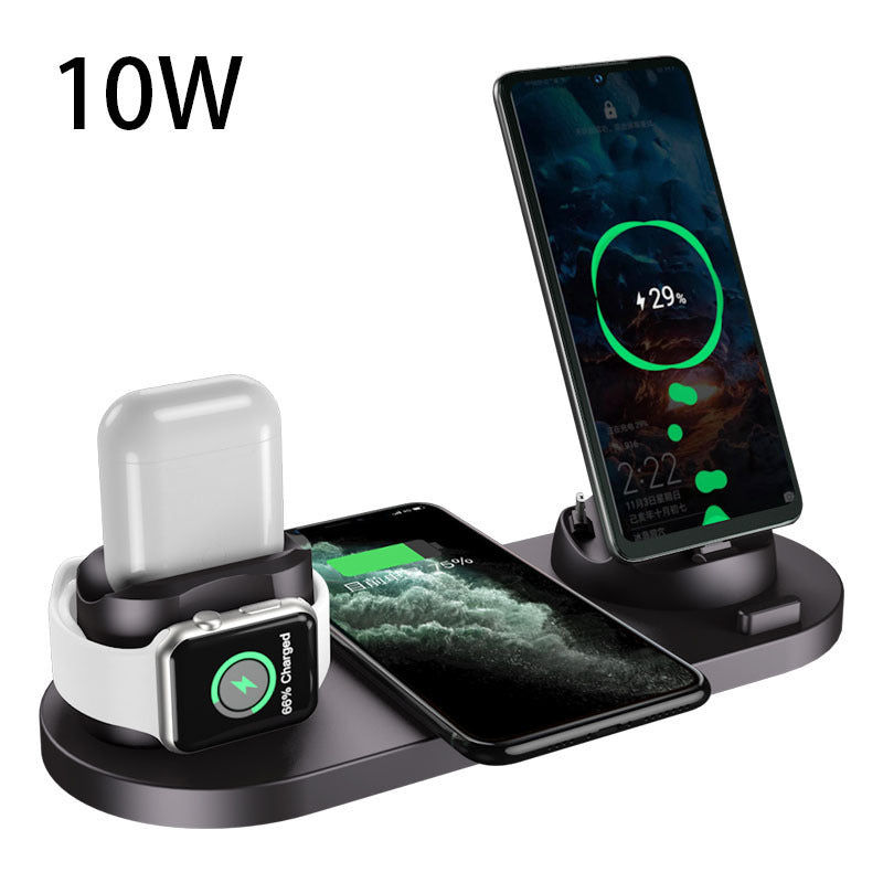 Wireless Charger Fast Charging Pad For Phone Watch 6 In 1 Charging Dock Station