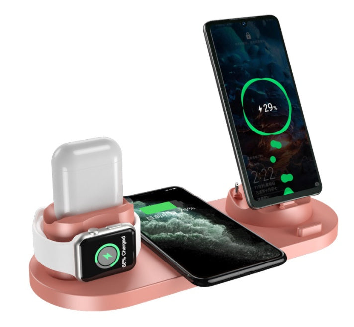 Wireless Charger Fast Charging Pad For Phone Watch 6 In 1 Charging Dock Station