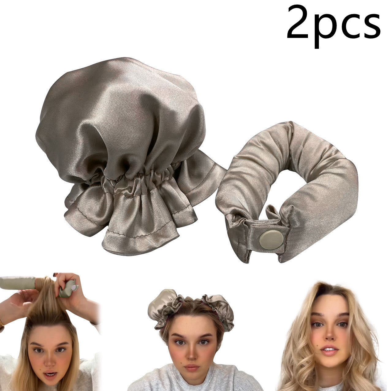 Heatless Curl Stick With Cloth Cover Headband Hair Style Tools