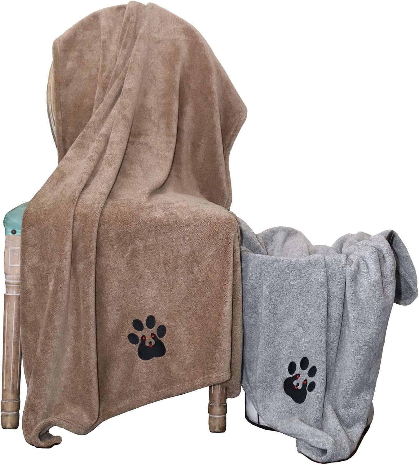 Super Absorbent Dog Bath Towels Fast Drying - Soft Microfiber
