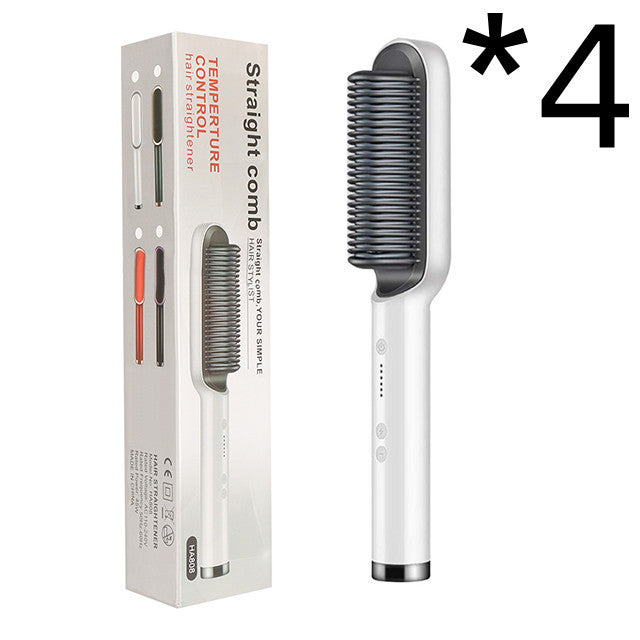 2 In 1 Hair Straightener Hot Comb Curling Electric Hair Brush