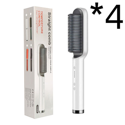 2 In 1 Hair Straightener Hot Comb Curling Electric Hair Brush