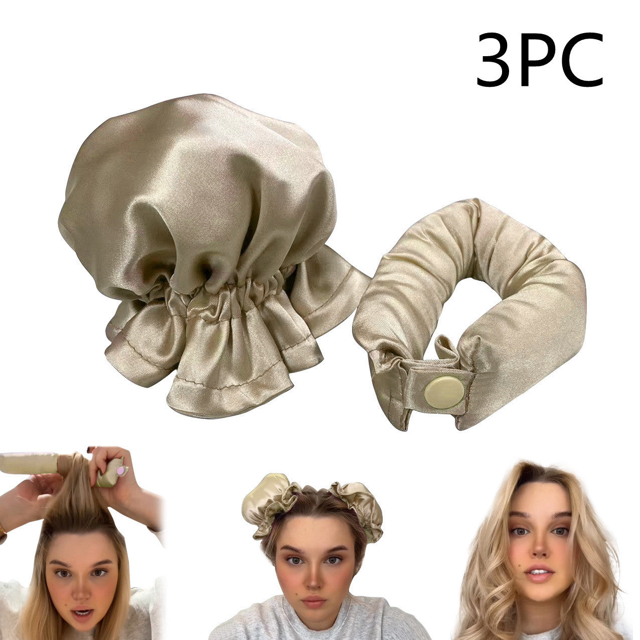 Heatless Curl Stick With Cloth Cover Headband Hair Style Tools