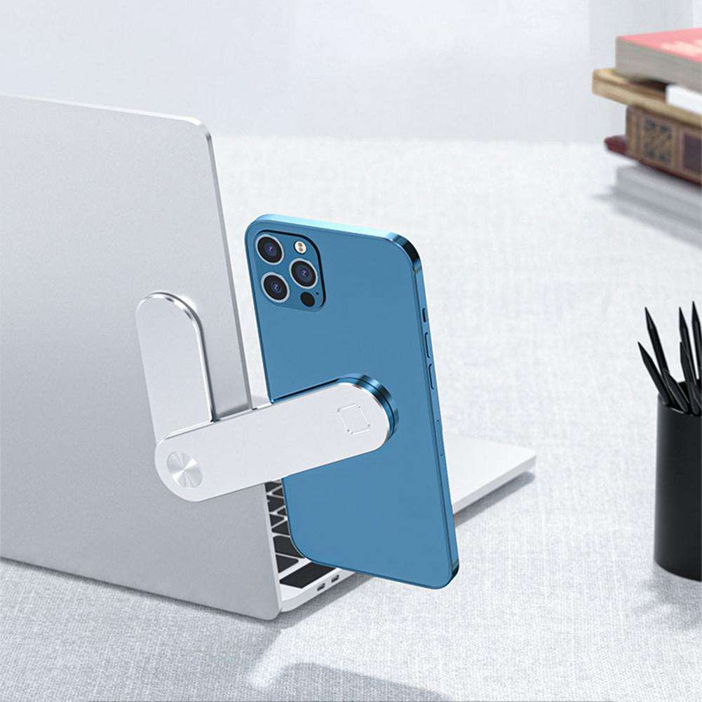 Laptop Phone Holder, Adjustable Side Mount, Magnetic Laptop Monitor Mount, Aluminum Expansion