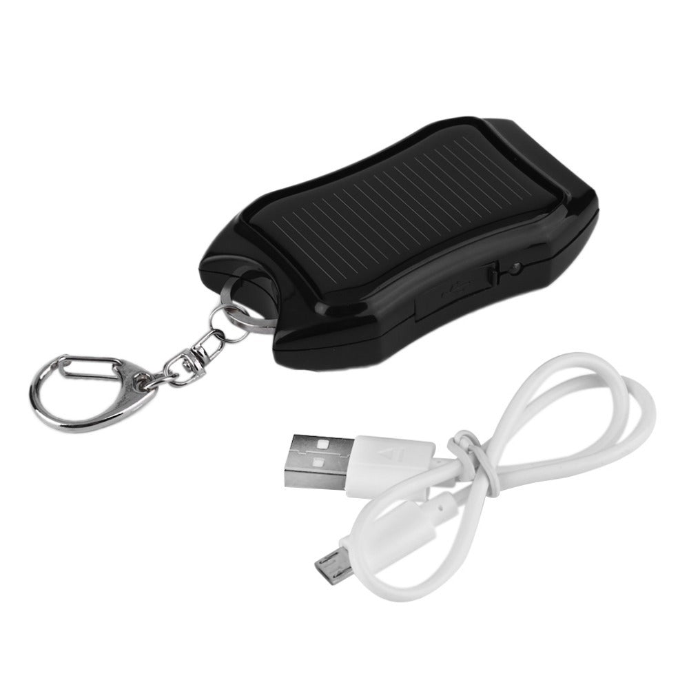 Solar Mobile Phone Power Bank  Flashlight Keychain