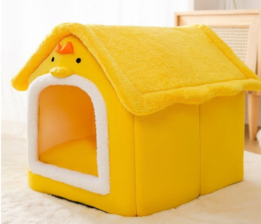 Foldable Dog House Cat Bed Winter Dog Villa Sleep Kennel Removable Nest Sofa Pets