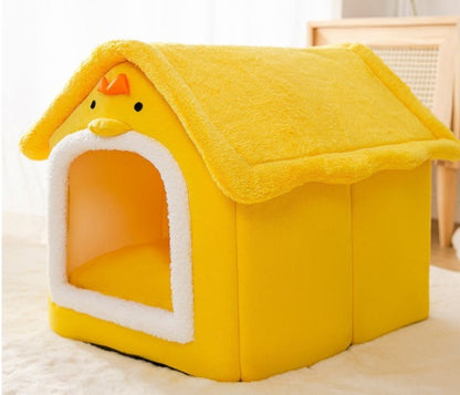 Foldable Dog House Cat Bed Winter Dog Villa Sleep Kennel Removable Nest Sofa Pets