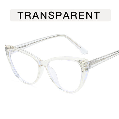 Leg Cat Eye Anti-blue Light Flat Bottom Glasses