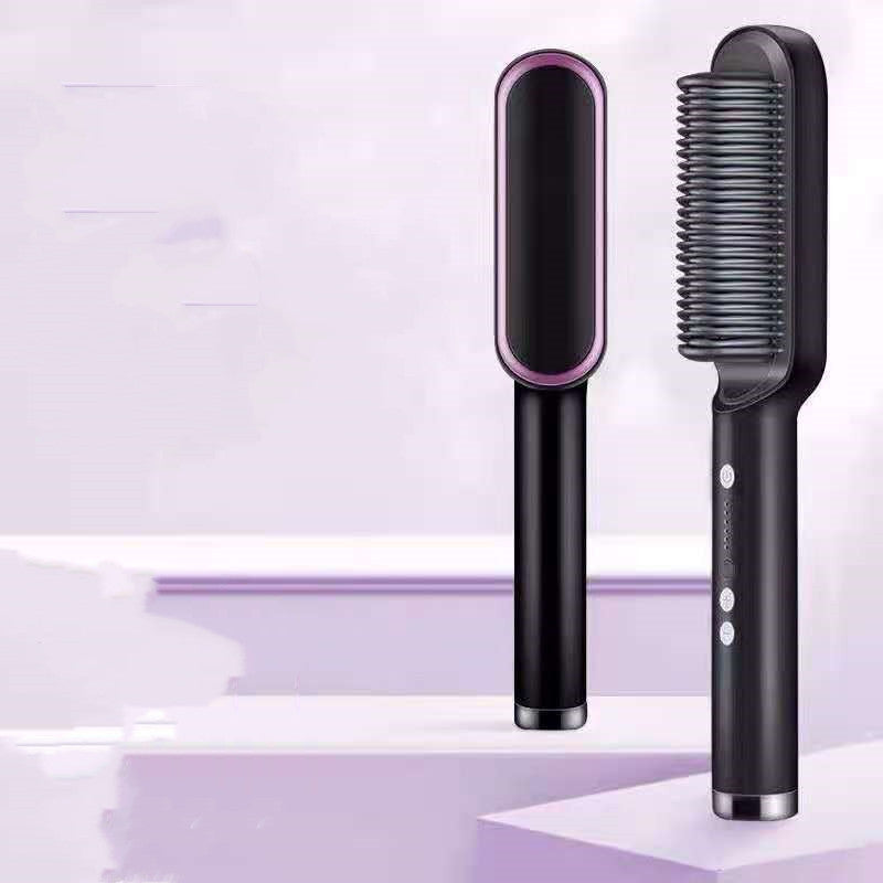 2 In 1 Hair Straightener Hot Comb Curling Electric Hair Brush