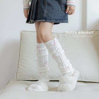 Children's Sock Autumn And Winter Style Leg Warmer Bow