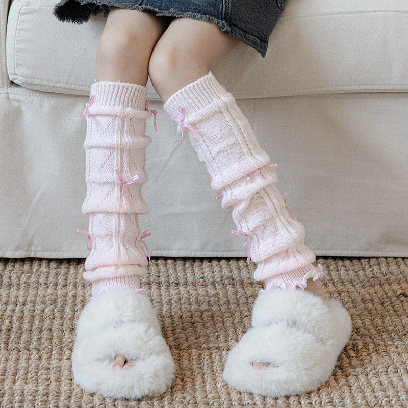 Children's Sock Autumn And Winter Style Leg Warmer Bow