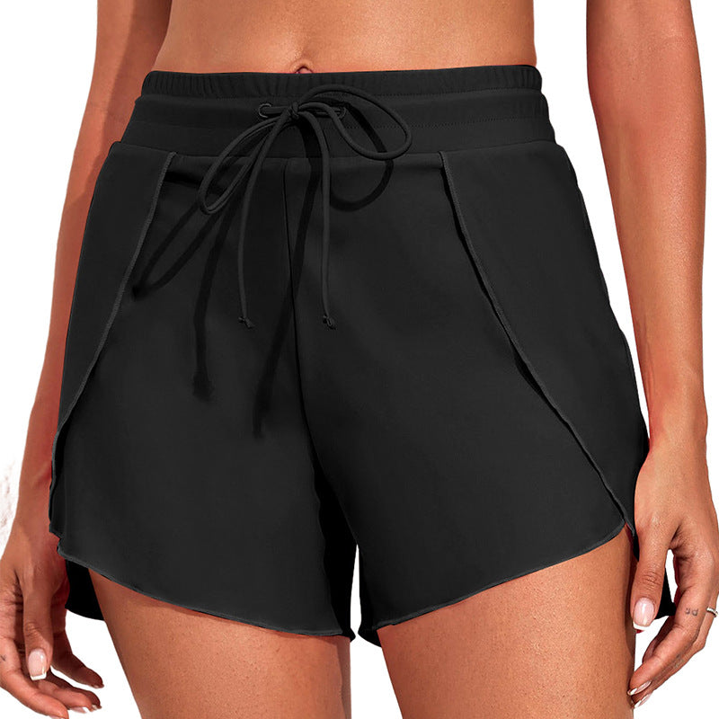 Quick-drying High Waist Women's Swimming Trunks