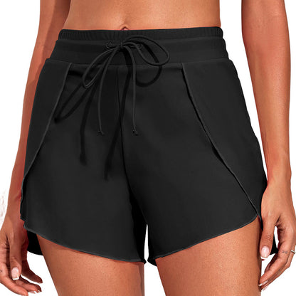 Quick-drying High Waist Women's Swimming Trunks