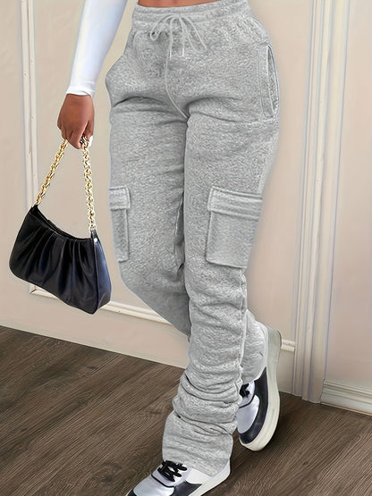 Sweater Casual Drawstring Pile Pants