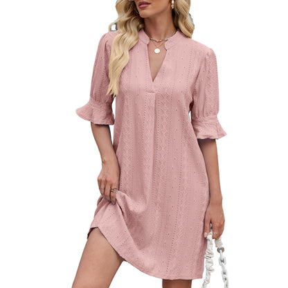 Casual Bell Sleeve Dress Women