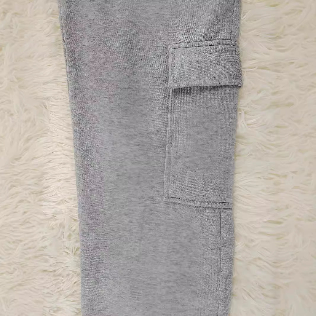 Sweater Casual Drawstring Pile Pants