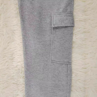 Sweater Casual Drawstring Pile Pants