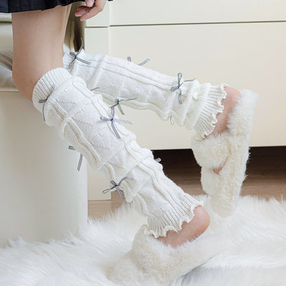 Children's Sock Autumn And Winter Style Leg Warmer Bow