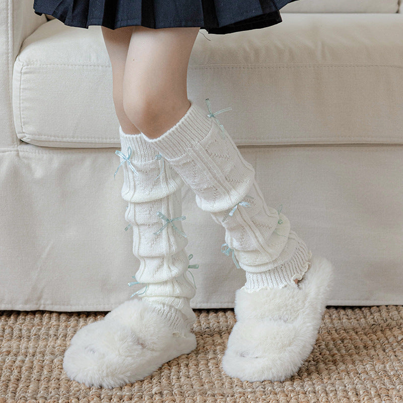 Children's Sock Autumn And Winter Style Leg Warmer Bow
